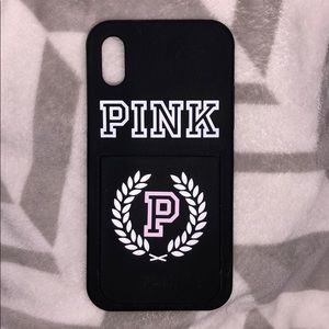 PINK IPhone X Case (with card holder)